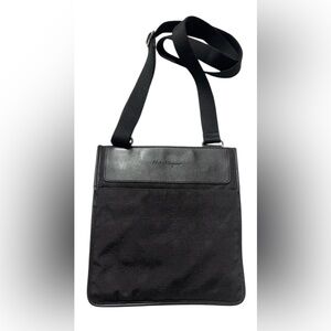 SALVATORE FERRAGAMO CANVAS LEATHER MESSENGER CROSSBODY BAG ADJUSTABLE STRAP